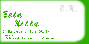 bela milla business card